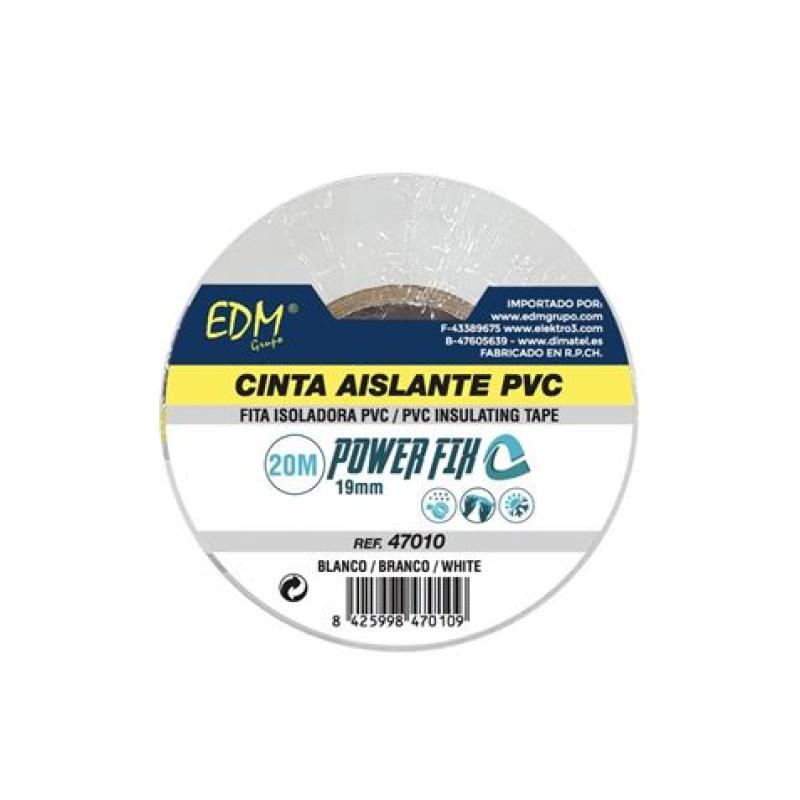 CINTA AISLANTE 20MX19MM BLANCA EDM