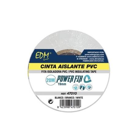 CINTA AISLANTE 20MX19MM BLANCA EDM