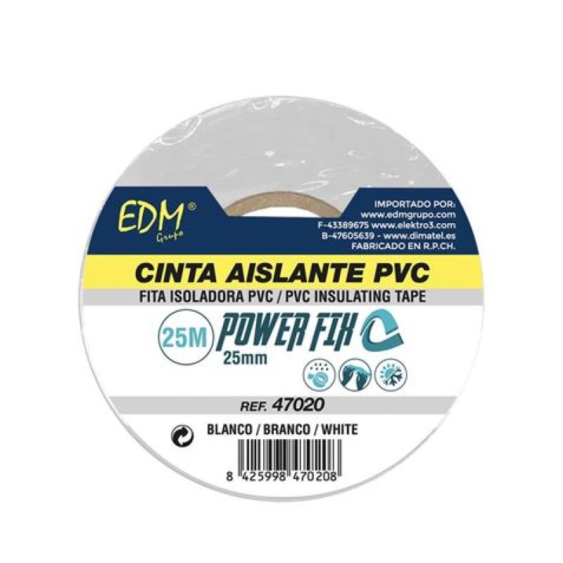CINTA AISLANTE 25MX25MM BLANCA EDM