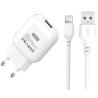 PACK CARGADOR CORRIENTE L37 2.1A + CABLE LIGHTNING XO