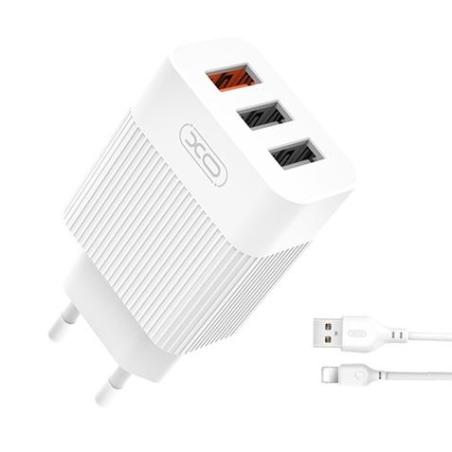 PACK CARGADOR DE CORRIENTE L72 18W QUICK CHARGE 3.0 | CABLE LIGHTNING USB X