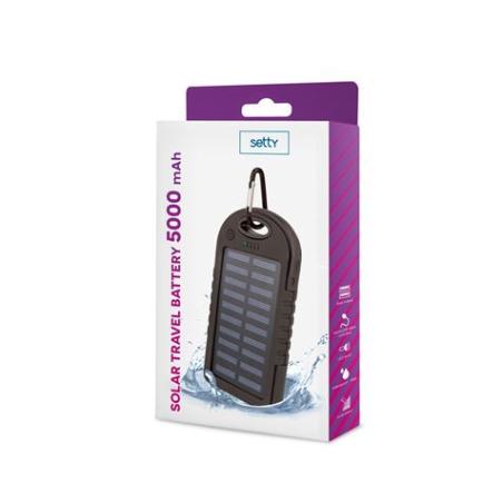 POWERBANK SOLAR 5000MAH CON PROTECCION IP NEGRO SETTY