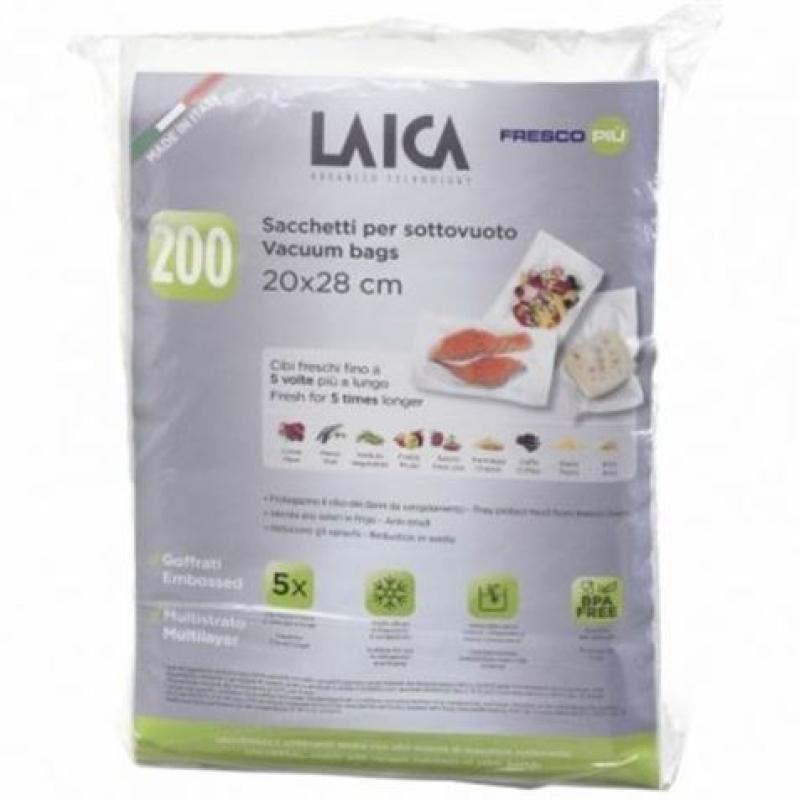 PACK 200 BOLSAS ENVASAR AL VACIO 20X28 LAICA