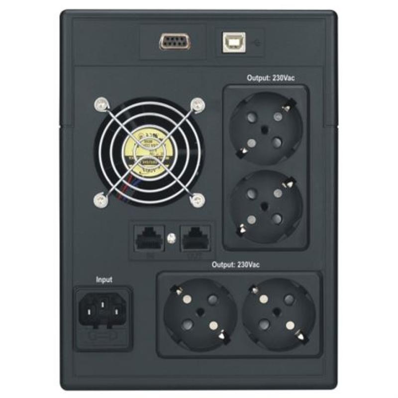 SAI XMART SW-PRO 1100VA, 230V, SINEWAVE, USB-RS232, RJ45