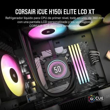 REFRIGERACION LIQUIDA CPU CORSAIR H150I RGB ELITE LCD XT 360MM BLACK