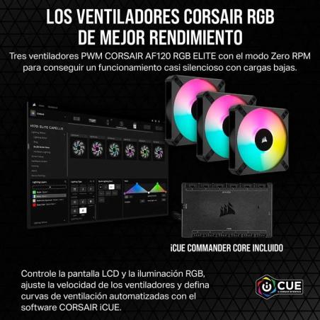 REFRIGERACION LIQUIDA CPU CORSAIR H150I RGB ELITE LCD XT 360MM BLACK
