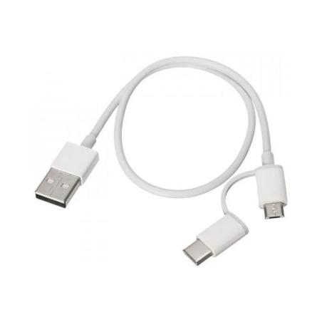CABLE XIAOMI USB-A/M A MICRO USB / USB-C 1M WHITE
