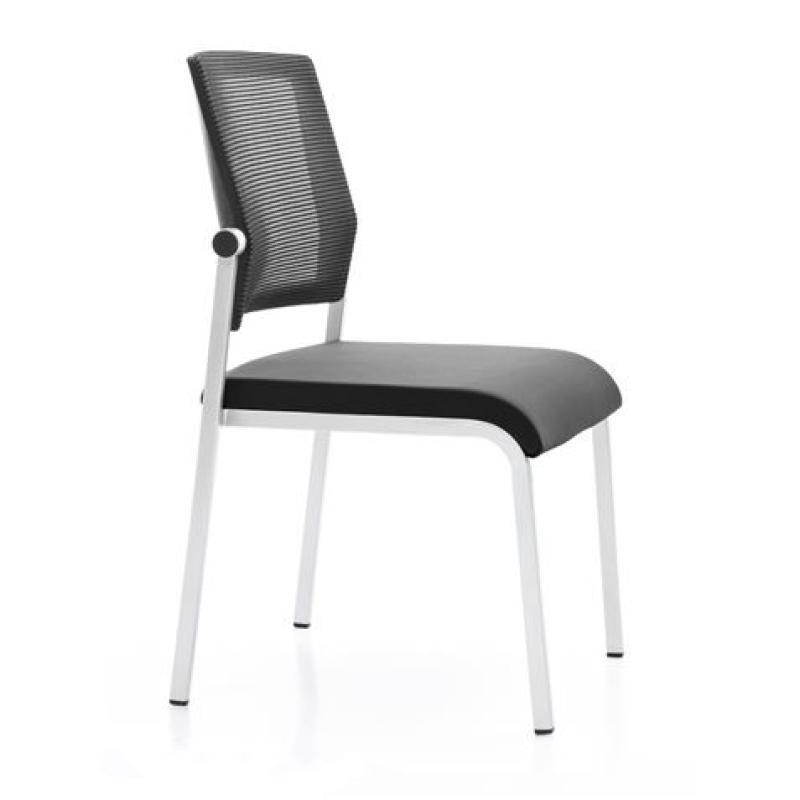 LOTE 4 SILLAS CONFIDENTE DESIGN APILABLES ESTRUCTURA METÁLICA CROMAD