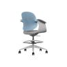 SILLA / TABURETE DE OFICINA TOP WORK AZUL CROMAD SILLA / TABURETE DE OFICINA TOP WORK AZUL CROMAD