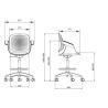 SILLA / TABURETE DE OFICINA TOP WORK AZUL CROMAD SILLA / TABURETE DE OFICINA TOP WORK AZUL CROMAD