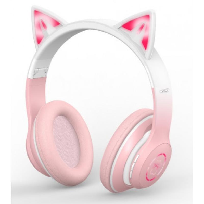 AURICULARES DIADEMA BE38 BLUETOOTH CATS ROSA XO