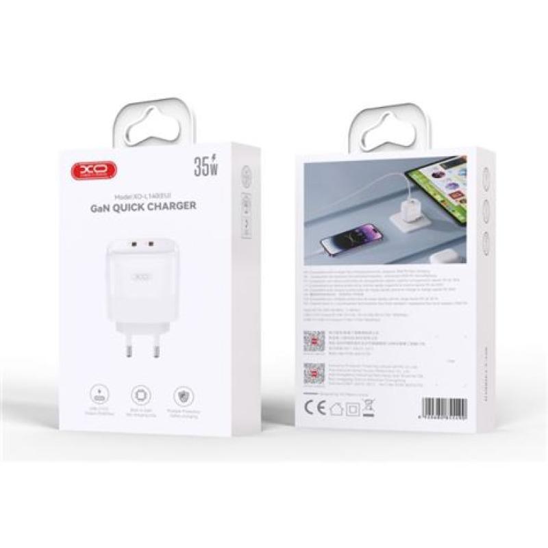 CARGADOR 2XTIPO C 35W CARGA RAPIDA XOL140 XO
