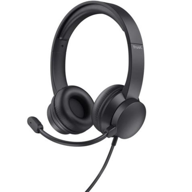 AURICULARES CON MICROFONO USB HS-201 TRUST