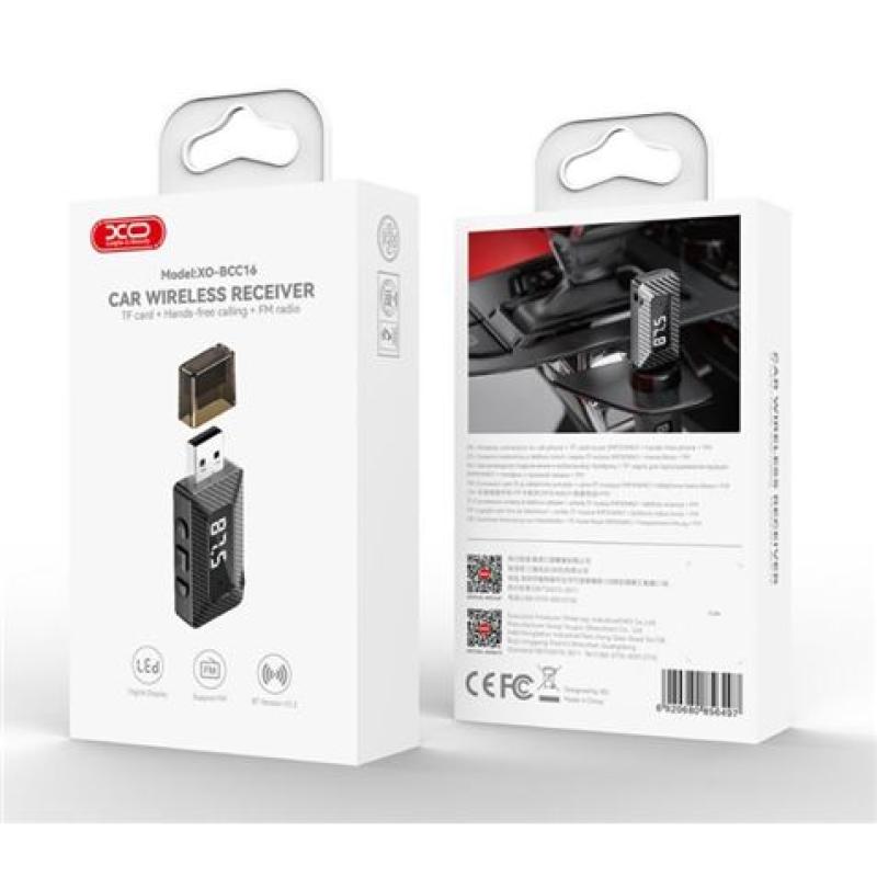 TRANSMISOR FM CON LECTOR DE TARJETAS Y ADAPTADOR BLUETOOTH XOBCC16 XO