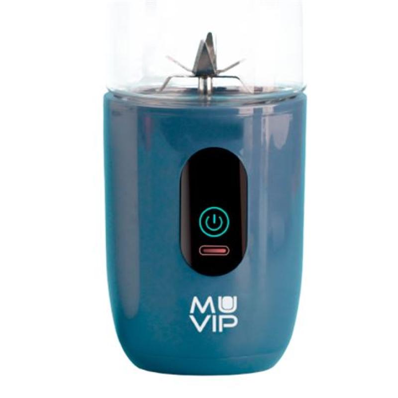 BATIDORA DE VASO PORTÁTIL RECARGABLE COLOR DESIGN 460ML AZUL MUVIP