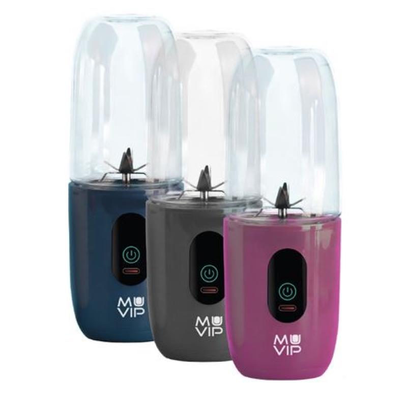 BATIDORA DE VASO PORTÁTIL RECARGABLE COLOR DESIGN 460ML AZUL MUVIP