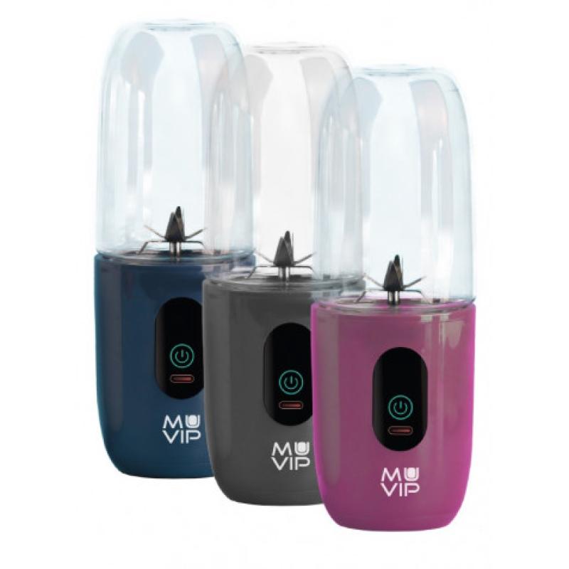 BATIDORA DE VASO PORTÁTIL RECARGABLE COLOR DESIGN 460ML ROSA MUVIP