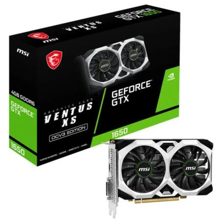 TARJETA DE VIDEO NVIDIA MSI GTX1650 VENTUS XS OCV3 EDITION 4GB GDDR6 PCIE