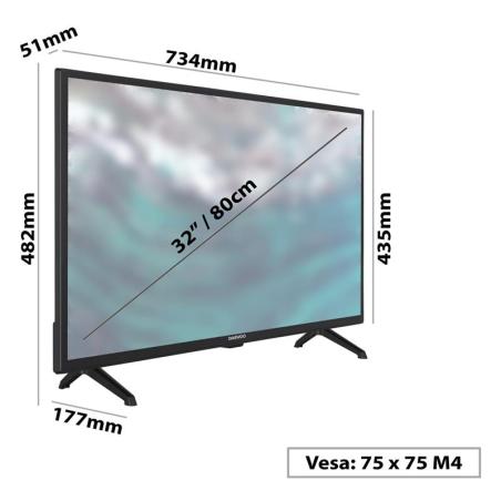 TELEVISOR LED DAEWOO 53HA1 32 LED HD USB SMART TV ANDROID WIFI BLUETOOTH