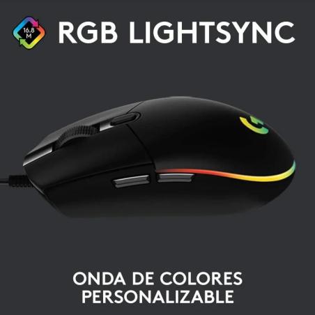 RATON LOGITECH G203 LIGHTSYNC RGB USB BLACK