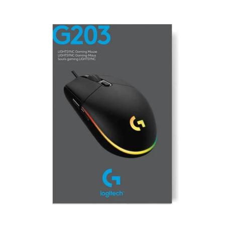 RATON LOGITECH G203 LIGHTSYNC RGB USB BLACK