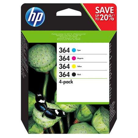 TINTA HP 364 N9J73AE PACK 4 COLORES