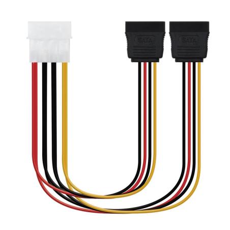 CABLE ALIMENTACION NANOCABLE MOLEX 4PIN - SATA 16CM