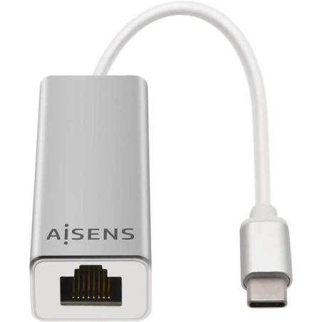 ADAPTADOR AISENS USB-C - ETHERNET RJ45 GIGABIT 15CM SILVER