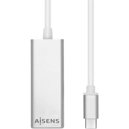 ADAPTADOR AISENS USB-C - ETHERNET RJ45 GIGABIT 15CM SILVER