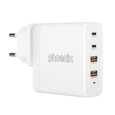 CARGADOR PHOENIX 100W SMARTPHONE/PORTATIL/TABLET 2X USB-A + 2X USB-C