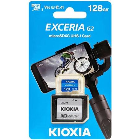 MEMORIA MICRO SD 128GB TOSHIBA KIOXIA EXCERIA G2 HC C10 + ADAPTADOR SD