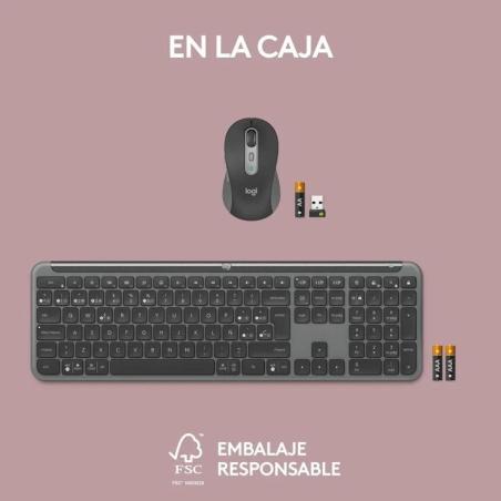 TECLADO + RATON LOGITECH MK950 SIGNATURE SLIM BUSINESS WIRELESS BT BLACK