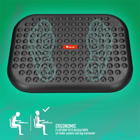 REPOSAPIES ERGONOMICO NGS FOOTNEST BLACK