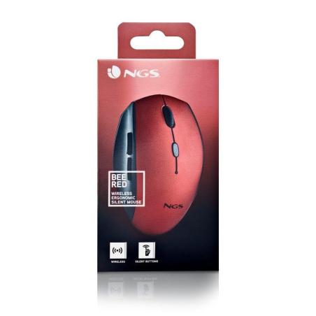 RATON NGS BEE RED ERGONOMICO WIRELESS SILENT RED