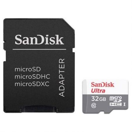 MEMORIA MICRO SD SANDISK ULTRA CLASE 10 32GB CON ADAPTADOR