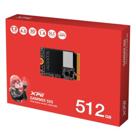 Adata xpg ssd gammix s55 512gb gen4x4 m.2 2230