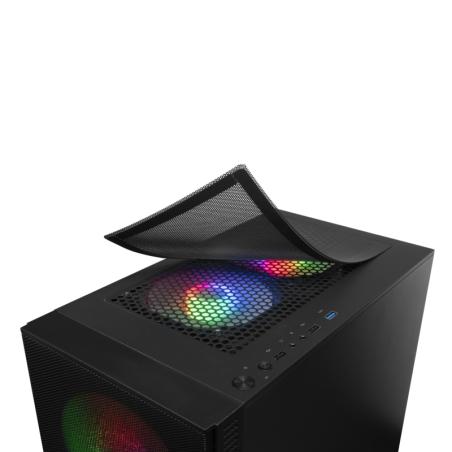 Mars gaming caja mcz premium m-atx 2x frgb negra