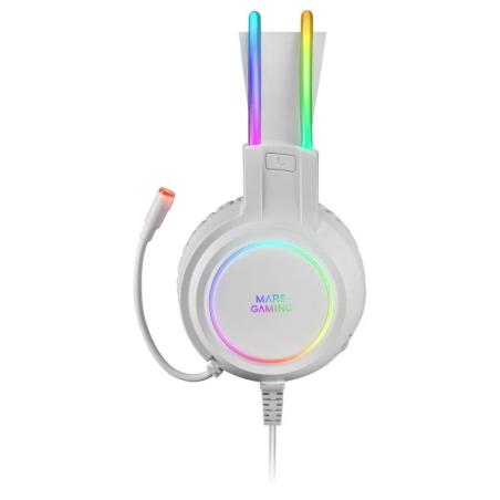 Mars gaming auricular mhrgb pc/ps4/ps5/xbox white