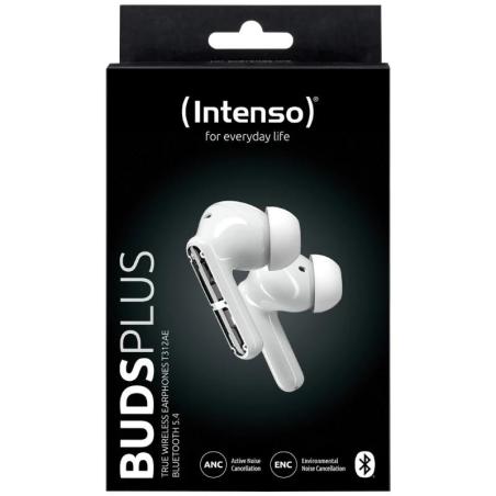 Intenso | buds plus auriculares tws anc+enc|blanco