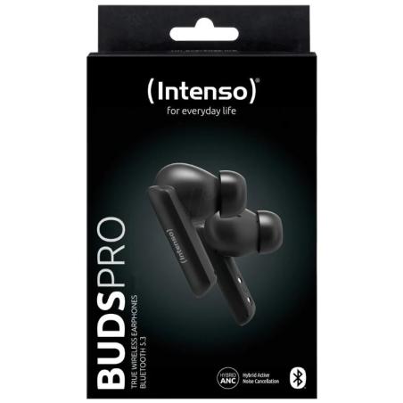 Intenso | buds pro auriculares tws h-anc+enc|negro