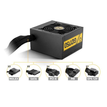 Nox fuente alimentación hummer gd750 80plus gold