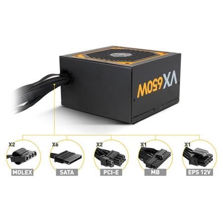 Nox fuente alimentación urano vx 650w 80+ bronze