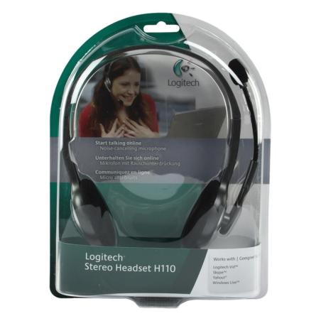 AURICULARES + MICROFONO LOGITECH H110 BLACK