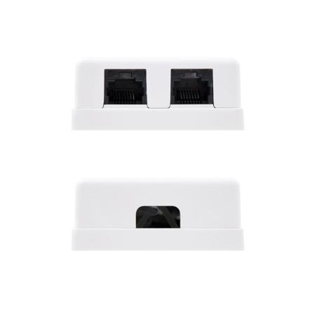 REGLETA DE PARED NANOCABLE 2XRJ45 CAT.6 UTP WHITE