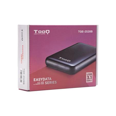 CAJA EXTERNA TOOQ TQE-2528B HDD 2.5 SATA USB 3.1 GEN1 SSD BLACK
