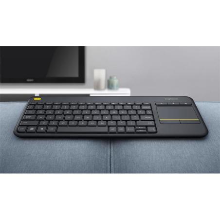 TECLADO LOGITECH K400 RF WIRELESS BLACK