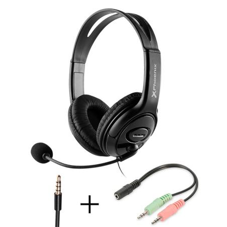 AURICULARES + MICROFONO PHOENIX BLACK