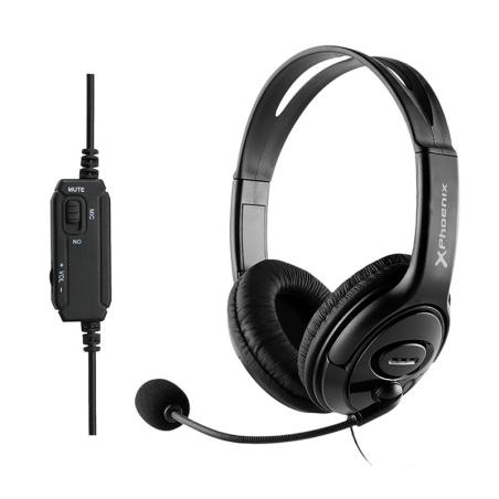 AURICULARES + MICROFONO PHOENIX BLACK