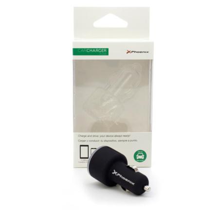 CARGADOR COCHE SMARTPHONE PHOENIX 5V 2x USB 2.1A + 1A