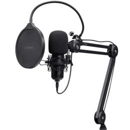MICROFONO TRUST GXT 270 EMITA II+ USB FILTRO STREAMING BRAZO AJUSTABLE BLACK